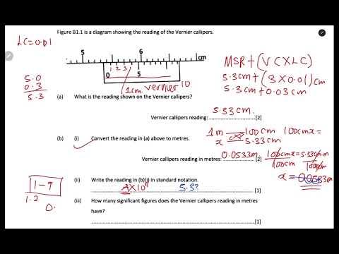 VERNIER CALLIPERS READING || ECZ QUESTIONS,|| FULLY ANSWERED