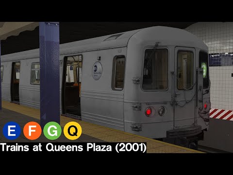 OpenBVE Virtual Railfanning: E, F, G and Q Trains at Queens Plaza (2001)