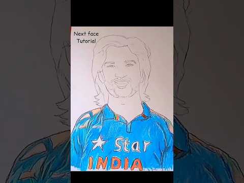 sushaant singh as ms Dhoni drawing part-1 tutorial #shushantsinghrajput #msdhoni #shortsfeed