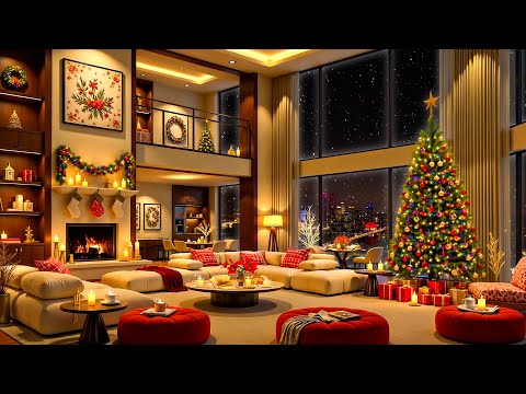 Jazz Relaxing Music in Cozy Luxury Apartment 🎄 Christmas Jazz Instrumental Music for Study & Sleep