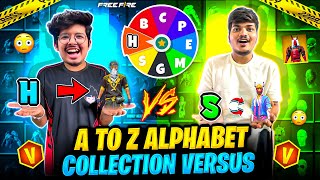 Free Fire New Collection Versus With TSG Jash😍 A To Z Alphabets Collection Battle -Garena Free Fire