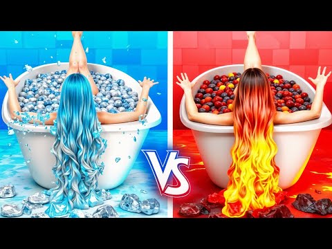 FIRE vs SNOW STUDENTS IN REAL LIFE*Hot VS Cold Challenge At Magic School❤️‍🔥❄️ Who Will Win?!