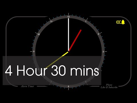 4 Hour 30 Minutes - Analog Clock Timer & Alarm - 1080p - Countdown