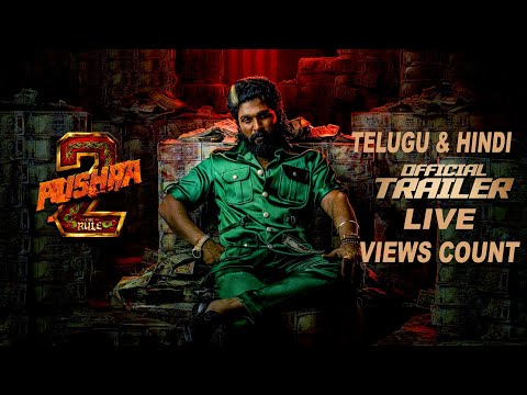 Pushpa 2 The Rule Trailer Telugu & hindi Live views count 1| Allu Arjun |Sukumar | Rashmika Mandanna