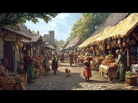 Medieval Fantasy Music | Enchanting Market Ambience | Relaxing Folk Tunes for Immersion & Relaxation