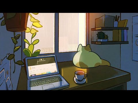 My cat loves the rain 🌧️ - beats to sleep/study x Fall In Luv