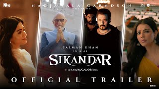 Sikandar Official Trailer: Salman Khan|Rashmika Mandana|Sathyaraj|AR Murugadoss Releasing Eid 2025🔥