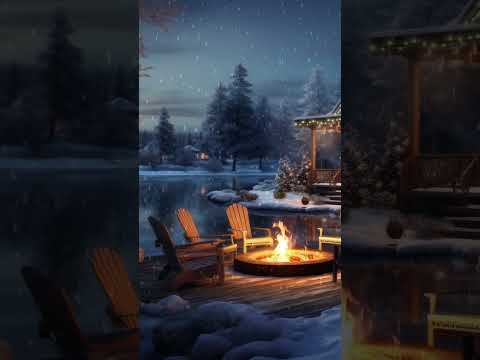 Cozy Winter House - Christmas Ambience ❄️ #shorts #christmasambience #christmasbackground