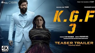 K.G.F: Chapter 3 - Hindi Trailer | Rocking Star Yash | Raveena Tondon | Prabhas | Prashanth Neel