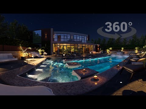 360° Relaxing Swimming Pool And Exquisite Property | Look Around | Escape The World | 8K