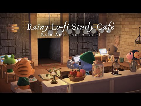 Rainy Lo-fi Study Café 📖 1 Hour Chill Lo-fi No Mid Ads to help you focus 🎧 Studying Music | Work Aid