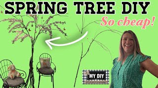 HOW TO MAKE A SPRING TREE | CHERRY BLOSSOM TREE DIY | EASTER TREE | ON THE BUDGET!