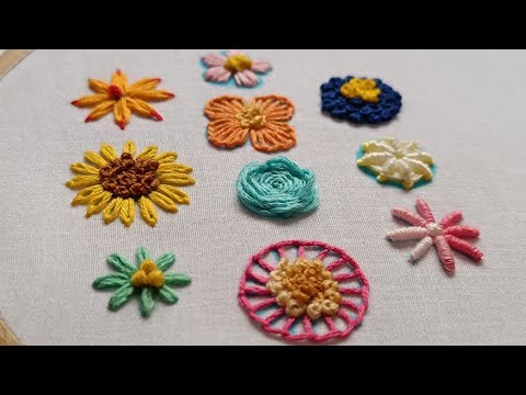 10 Different Flower Embroidery for Beginners