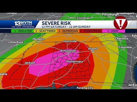 Alabama tornado outbreak likely: Long-track, 'potentially violent' tornadoes expected Saturday