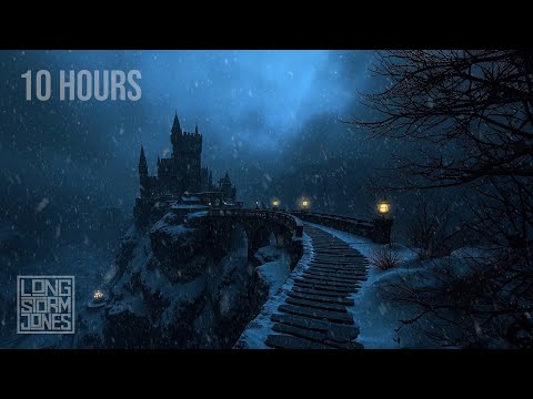 Snowbound Fortress | Low Howling Wind & Blowing Snow Ambience | 10 HOURS