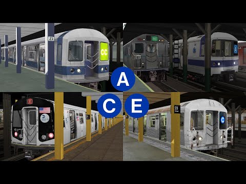 OpenBVE Virtual Railfanning: A, C and E Trains at 23rd Street (1972-2012)