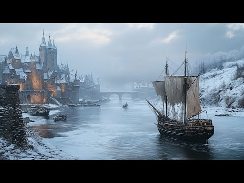 Relaxing Winter Medieval Music: Fantasy Harbor | Celtic Music for Sleep, Focus and Productivity