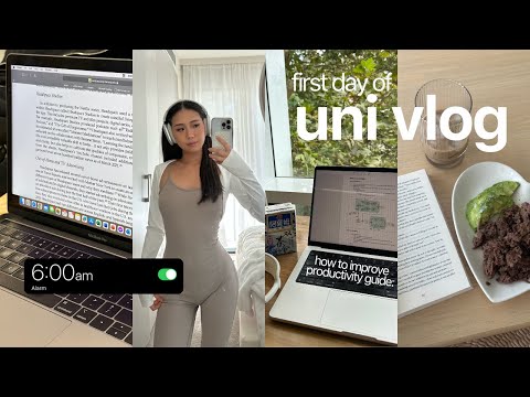 UNI VLOG 📝 realistic 6AM morning routine, lectures & class, how to improve productivity