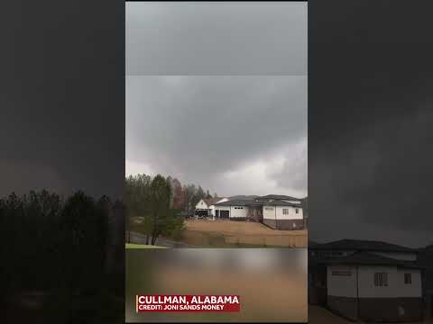 WATCH: Video shows tornado-warned storm in Cullman, Alabama