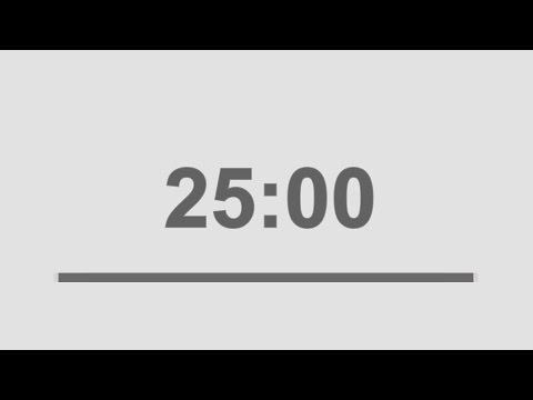 25 minutes countdown timer with alarm