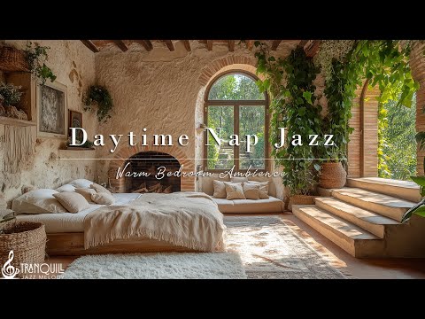 Relaxing Bedroom Jazz Music | A Dreamy Forest Escape With Tranquill Jazz & Fireplace For Deep Sleep