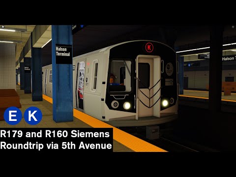 ROBLOX | PTA 5th Avenue | R179 & R160 Siemens Roundtrip with the K and E