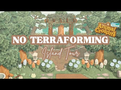 NO Terraforming Early Morning Island Tour // Animal Crossing New Horizons Island Tour