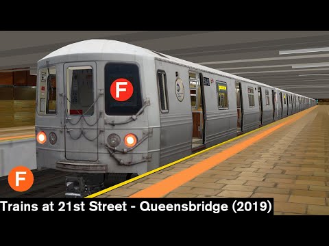 OpenBVE Virtual Railfanning: F Trains at 21st Street - Queensbridge (2019)