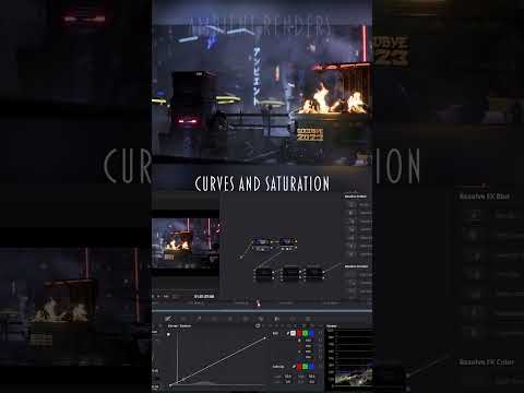 How I Color Grade My UE5 Renders Using Davinci Resolve #ambientrenders  #relaxingambience #cyberpunk