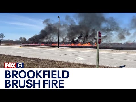 Large Brookfield brush fire breaks out | FOX6 News Milwaukee