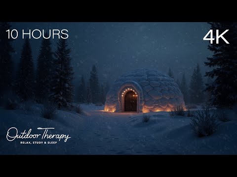 Under The Ice Wind | Gusty Wind & Blowing Snow Ambience to Calm Your Noisy Mind | 10 HOURS