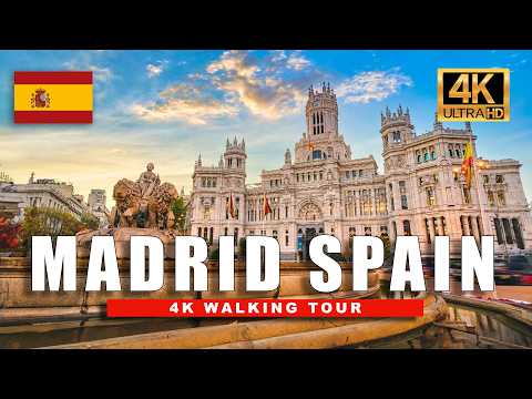 🇪🇸 4K Madrid Walking Tour, Summer 2024 in Spain Virtual Walkthrough | 4K HDR / 60fps