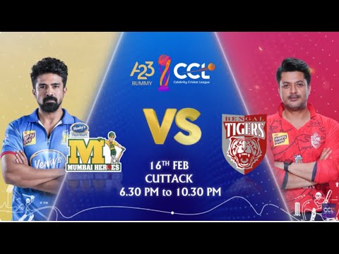 CCL 2025 Match 10 - Promo | Mumbai Heroes vs Bengal Tigers | Feb 16th 6:30 PM #A23Rumy #CCL2025