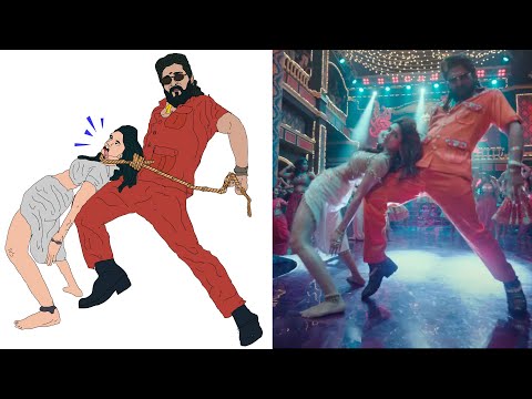 Kissik Song Full Video | Allu Arjun | Sreeleela | Pushpa 2 Songs | Drawing meme | Funny video