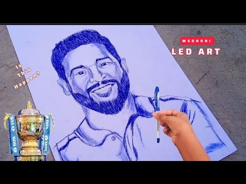 Ms Dhoni (LED ART) CSK /Thewallofart