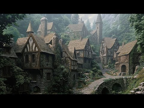 Peaceful Fantasy Village Ambience | Relaxing Celtic Music | Medieval Folk Music | Fantasy Music