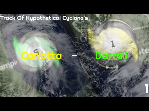 Track Of hypothetical Cyclone's Carlotta - Darrell •LCA• |1|