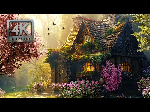 Spring Cottage Ambience, Nature Sounds, Birdsong for Reading, Writing & Relaxing, Spring Background