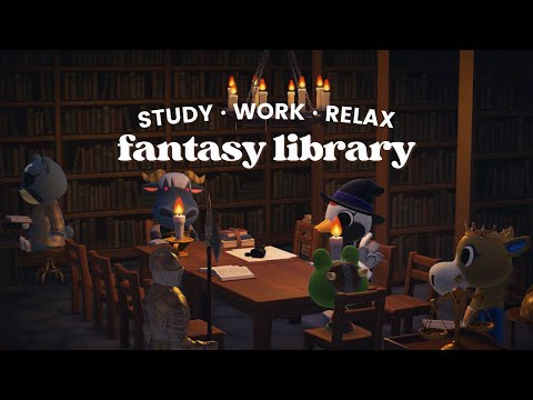 Fantasy Library 📚 1 Hour Fantasy Music + Fireplace Ambience No Mid Ads 🔮 Studying Music | Work Aid 🎧