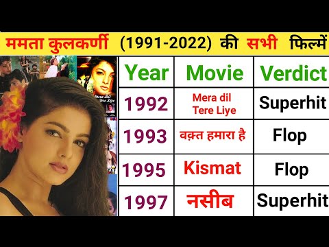 ममता कुलकर्णी की सभी हिट और फ्लॉप फिल्मों के नाम | Mamta Kulkarni (1991-2022) All movies Name