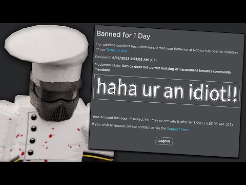 i got BANNED on ROBLOX..