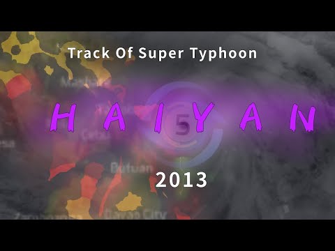 the track of super typhoon Haiyan 2013