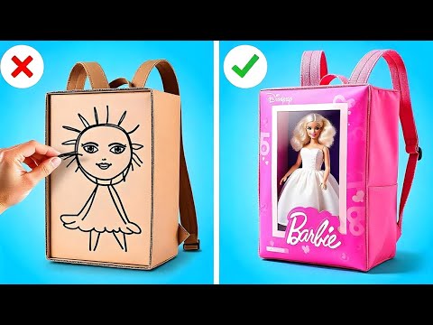 Creative Cardboard Crafts & Parenting Hacks! How My Mom Turned Scrap into a Stunning Barbie Bag! 🎀