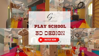 Play School 3d Design | 3d Interior design | play school interior design | #video