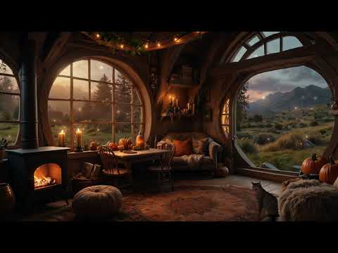 Cozy Autumn Ambience 🍁 | Peaceful Music, Perfect for Reading, Background Music