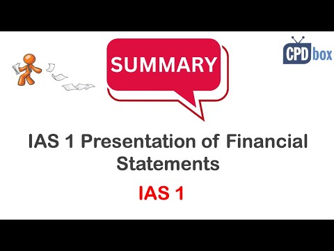 IAS 1 Presentation of Financial Statements: Summary - applies in 2025