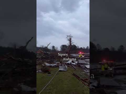 Possible tornado destroys parts of Sipsey, Alabama