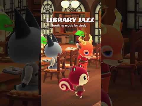 ✨ Cozy Library Jazz 🎷📚 | Animal Crossing Studying Music 🎮 ✨