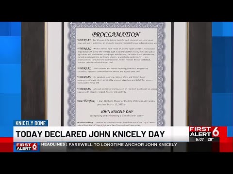 Omaha mayor declares Wednesday "John Knicely Day" amid WOWT farewell