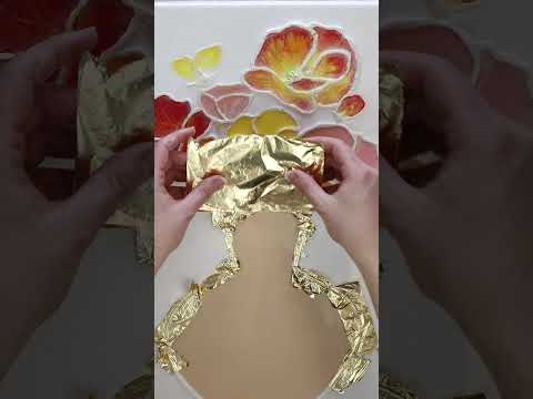 Top Tip For Applying Gold Leaf To Resin Art  #resinartforbeginners